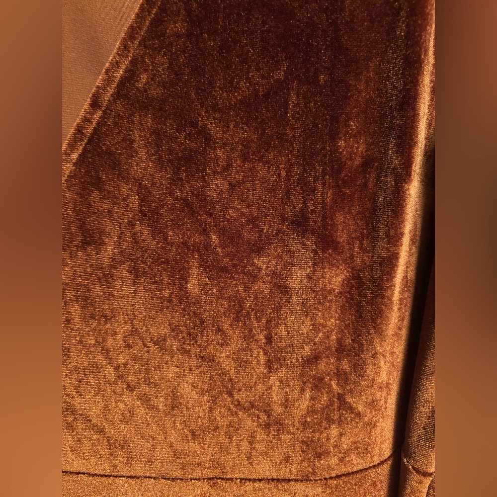 Baltic Born Elegant Velvet Rust/Brown Dress - Picture 4 of 5